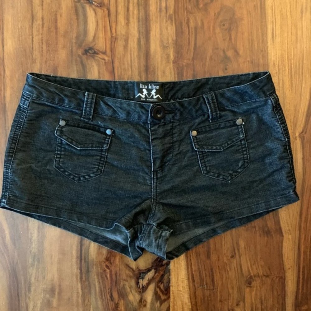 Lisa‎ Kline LA Dark Blue Boho Corduroy Short Sz 9